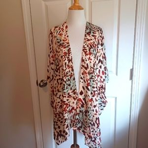 Maurice's Abstract Animal Print Watecrolor Kimono